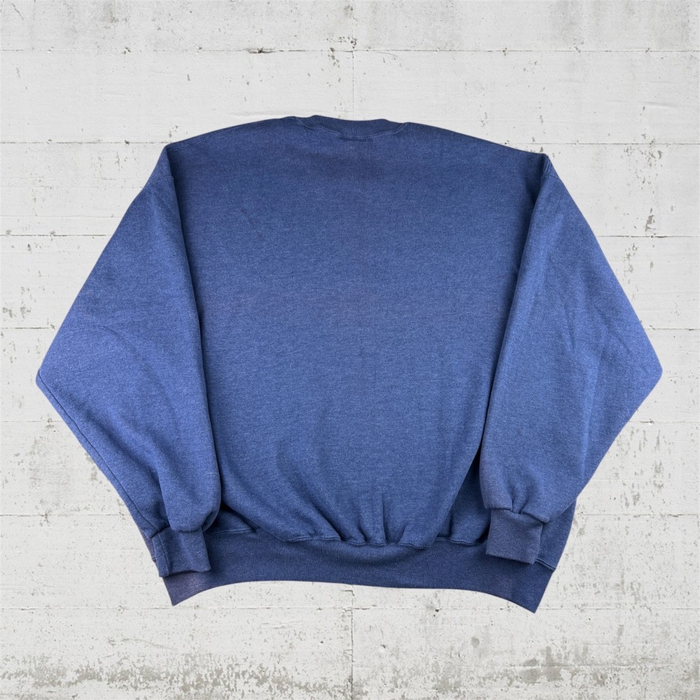 Y2K Russell Athletic Sweatshirt Mens XXXL Blue V-Stitch Pullover Gym Crewneck - Picture 7 of 8